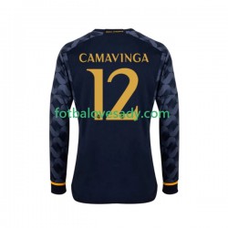 Real Madrid EDUARDO CAMAVINGA 12 Muži Fotbalový dres Venkovní 2023-2024 Dlouhý rukáv