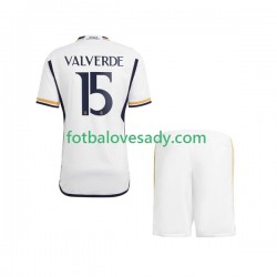 Real Madrid Federico Valverde 15 Děti Fotbalový dres Domácí 2023-2024 Krátký rukáv