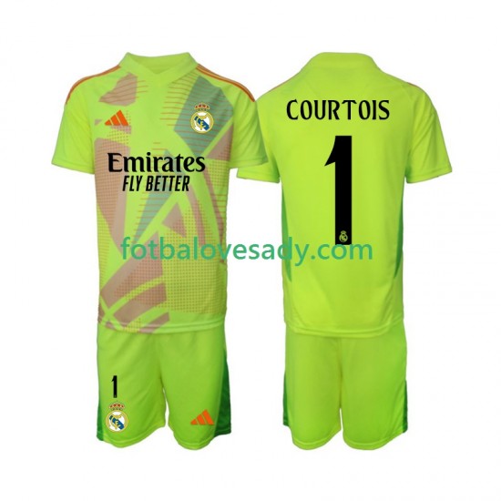 Real Madrid Brankář COURTOIS 1 Děti Fotbalový dres Čtvrtý 2024-2025 Krátký rukáv