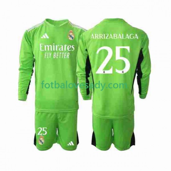 Real Madrid Brankář Kepa Arrizabalaga 25 Děti Fotbalový dres Domácí 2023-2024 Dlouhý rukáv