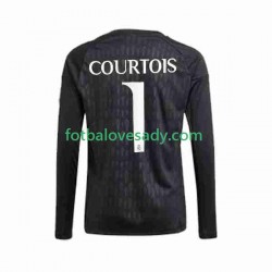 Real Madrid Brankář Thibaut Courtois 1 Muži Fotbalový dres Venkovní 2023-2024 Dlouhý rukáv
