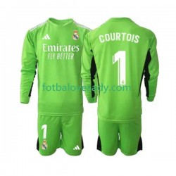 Real Madrid Brankář Thibaut Courtois 1 Děti Fotbalový dres Domácí 2023-2024 Dlouhý rukáv