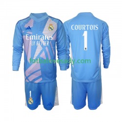 Real Madrid Brankář Thibaut Courtois 1 Děti Fotbalový dres Domácí 2024-2025 Dlouhý rukáv