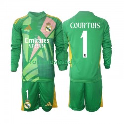Real Madrid Brankář Thibaut Courtois 1 Děti Fotbalový dres Třetí 2024-2025 Dlouhý rukáv