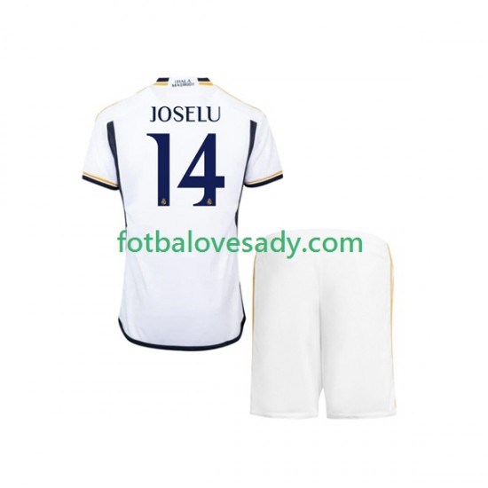 Real Madrid JOSELU 14 Děti Fotbalový dres Domácí 2023-2024 Krátký rukáv