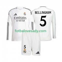Real Madrid Jude Bellingham 5 Děti Fotbalový dres Domácí 2024-2025 Dlouhý rukáv