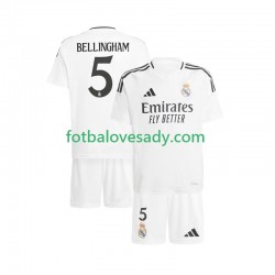 Real Madrid Bílý Jude Bellingham 5 Děti Fotbalový dres Domácí 2024-2025 Krátký rukáv