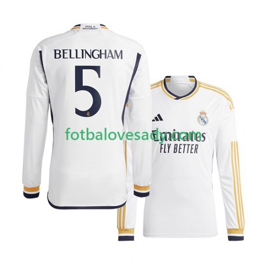 Real Madrid Jude Bellingham 5 Muži Fotbalový dres Domácí 2023-2024 Dlouhý rukáv