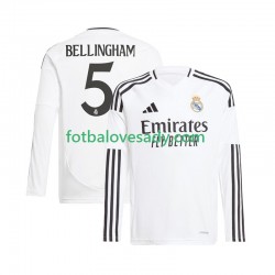 Real Madrid Bílý Jude Bellingham 5 Muži Fotbalový dres Domácí 2024-2025 Dlouhý rukáv