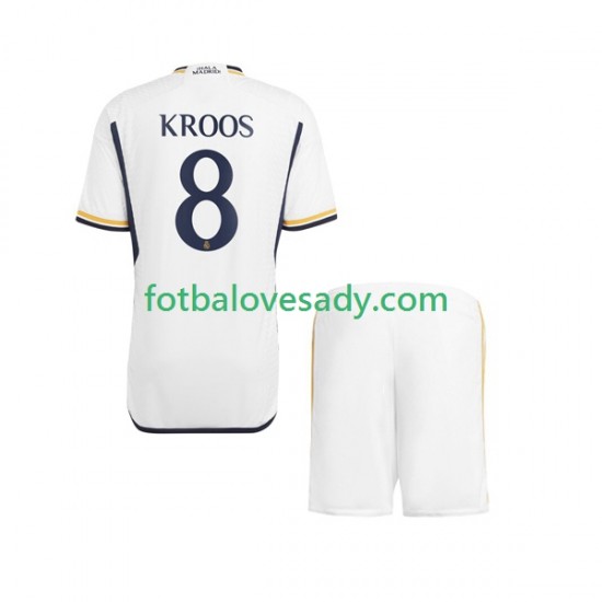 Real Madrid Kroos 8 Děti Fotbalový dres Domácí 2023-2024 Krátký rukáv