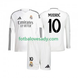 Real Madrid Luka Modric 10 Děti Fotbalový dres Domácí 2024-2025 Dlouhý rukáv