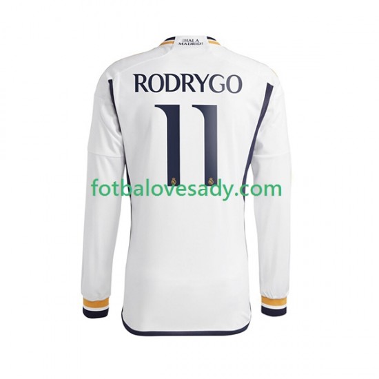 Real Madrid Rodrygo Goes 11 Muži Fotbalový dres Domácí 2023-2024 Dlouhý rukáv