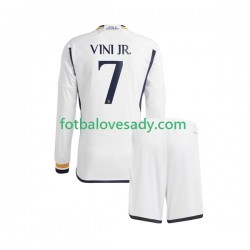 Real Madrid Vinicius Junior 7 Děti Fotbalový dres Domácí 2023-2024 Dlouhý rukáv