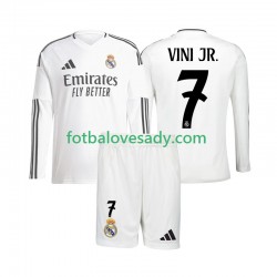 Real Madrid Vinicius Junior 7 Děti Fotbalový dres Domácí 2024-2025 Dlouhý rukáv