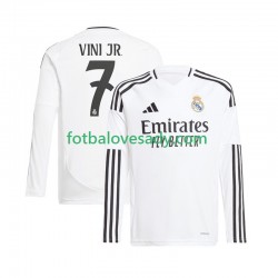 Real Madrid Bílý Vinicius Junior 7 Muži Fotbalový dres Domácí 2024-2025 Dlouhý rukáv