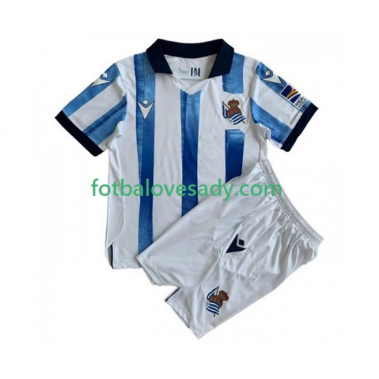 Real Sociedad Děti Fotbalový dres Domácí 2023-2024 Krátký rukáv