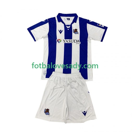Real Sociedad Děti Fotbalový dres Domácí 2024-2025 Krátký rukáv