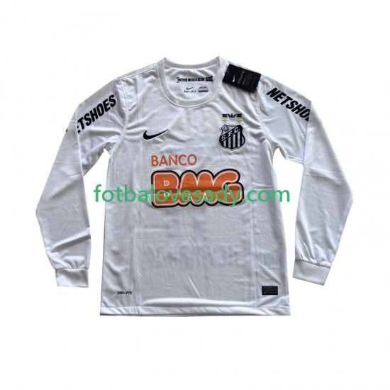 Santos FC Retro Neymar JR 11 2011-2012 Muži Fotbalový dres Domácí Dlouhý rukáv