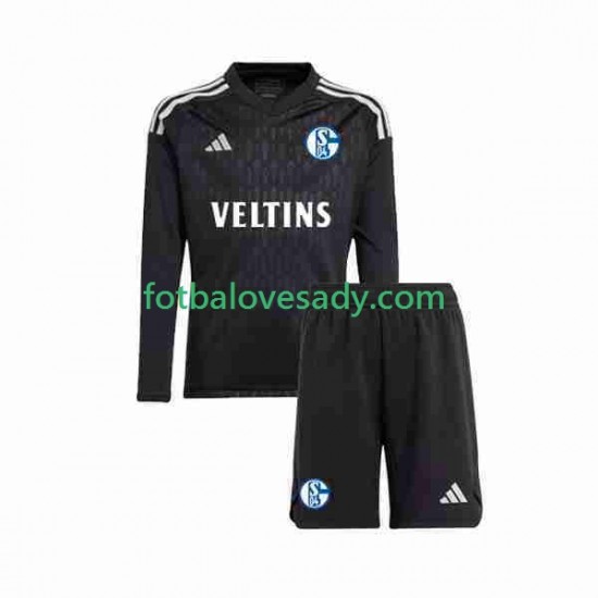 Schalke 04 Brankář Děti Fotbalový dres Venkovní 2023-2024 Dlouhý rukáv