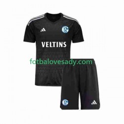 Schalke 04 Brankář Děti Fotbalový dres Venkovní 2023-2024 Krátký rukáv
