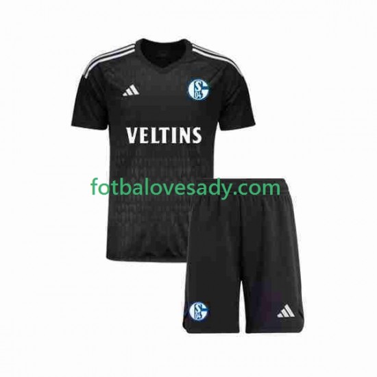 Schalke 04 Brankář Děti Fotbalový dres Venkovní 2023-2024 Krátký rukáv