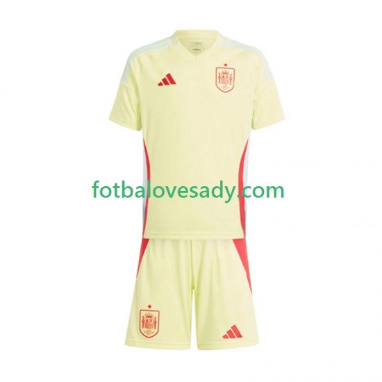 Španělsko Děti Fotbalový dres Venkovní Euro 2024 Krátký rukáv