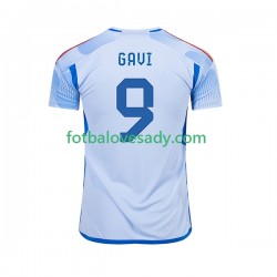 Španělsko Gavi 9 Muži Fotbalový dres Venkovní Mistrovství světa 2022 Krátký rukáv