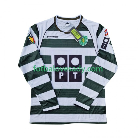 Sporting CP Retro 2001 2003 Muži Fotbalový dres Domácí Dlouhý rukáv