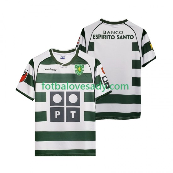 Sporting CP Retro 2001 2003 Muži Fotbalový dres Domácí Krátký rukáv