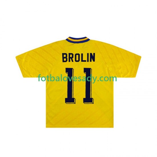 Švédsko Retro Brolin 11 1994 Muži Fotbalový dres Domácí Krátký rukáv