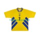 Švédsko Retro Henrik Larsson 7 1994 Muži Fotbalový dres Domácí Krátký rukáv