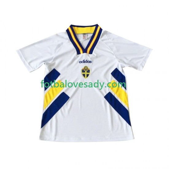 Švédsko Retro 1994 Muži Fotbalový dres Venkovní Krátký rukáv
