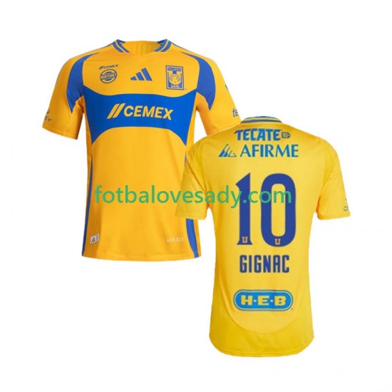 Tigres UANL Gignac 10 Muži Fotbalový dres Domácí 2024-2025 Krátký rukáv