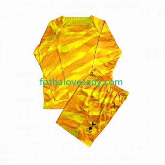 Tottenham Hotspur Oranžový Brankář Děti Fotbalový dres Venkovní 2023-2024 Dlouhý rukáv