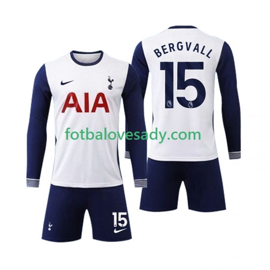 Tottenham Spurs Bergvall 15 Děti Fotbalový dres Domácí 2024-2025 Dlouhý rukáv