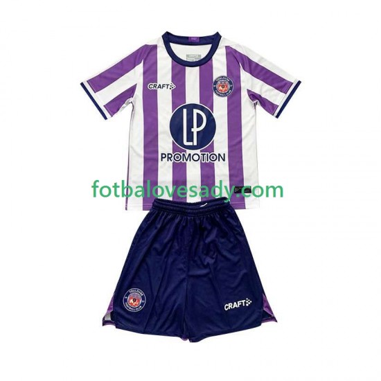 Toulouse Děti Fotbalový dres Domácí 2023-2024 Krátký rukáv