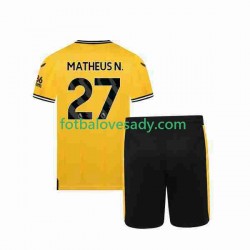 Wolverhampton Wanderers Matheus Nunes 27 Děti Fotbalový dres Domácí 2023-2024 Krátký rukáv