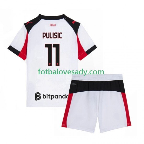 AC Milán Christian Pulisic 11 Děti Fotbalový dres Venkovní 2025-2026 Krátký rukáv