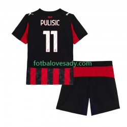 AC Milán Christian Pulisic 11 Děti Fotbalový dres Domácí 2025-2026 Krátký rukáv
