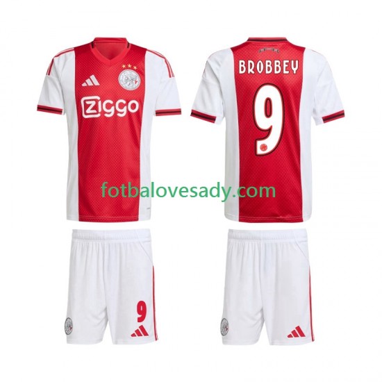 AFC Ajax Brian Brobbey 9 Děti Fotbalový dres Domácí 2025-2026 Krátký rukáv