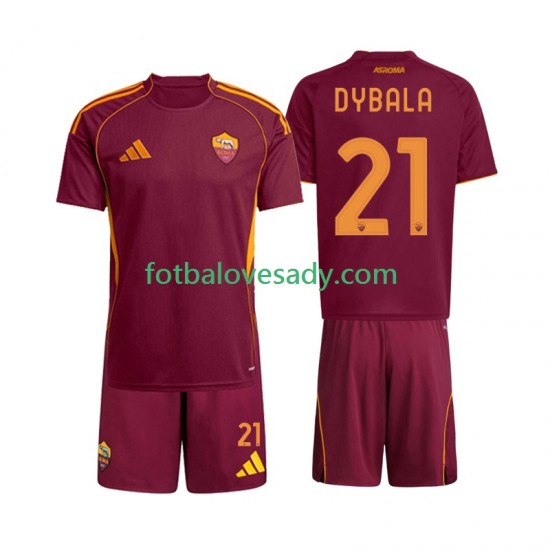 AS Řím Dybala 21 Děti Fotbalový dres Domácí 2025-2026 Krátký rukáv