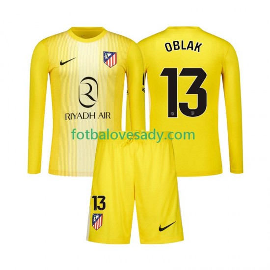 Atlético Madrid Brankář Jan Oblak 13 Děti Fotbalový dres Domácí 2025-2026 Dlouhý rukáv