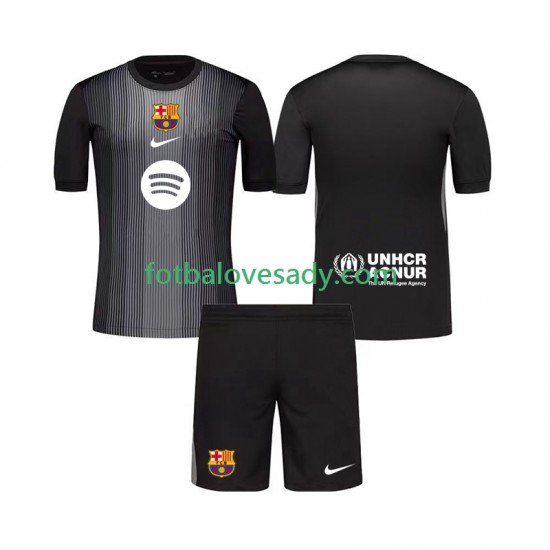 FC Barcelona Brankář Děti Fotbalový dres Třetí 2025-2026 Krátký rukáv