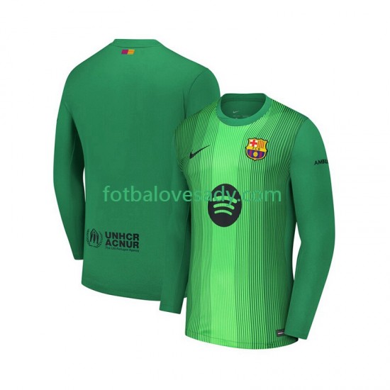 FC Barcelona Brankář Muži Fotbalový dres Domácí 2025-2026 Dlouhý rukáv