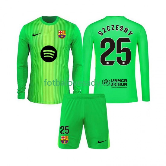 FC Barcelona Brankář Szczesny 25 Děti Fotbalový dres Domácí 2025-2026 Dlouhý rukáv
