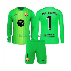 FC Barcelona Brankář Ter Stegen 1 Děti Fotbalový dres Domácí 2025-2026 Dlouhý rukáv