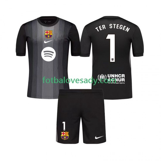 FC Barcelona Brankář Ter Stegen 1 Děti Fotbalový dres Třetí 2025-2026 Krátký rukáv