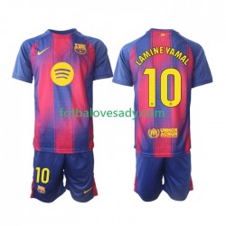 FC Barcelona Lamine Yamal 10 Děti Fotbalový dres Domácí 2025-2026 Krátký rukáv