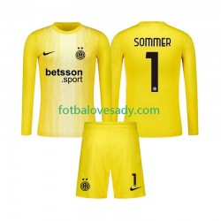 Inter Milán Brankář Yann Sommer 1 Děti Fotbalový dres Venkovní 2025-2026 Dlouhý rukáv