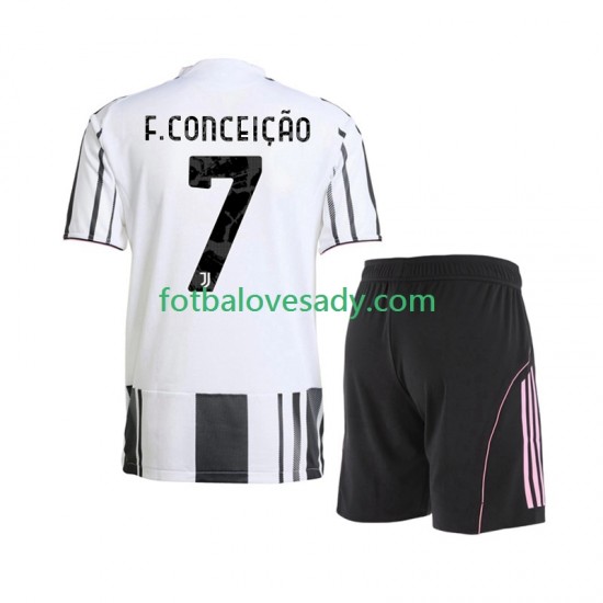 Juventus Francisco Conceicao 7 Děti Fotbalový dres Domácí 2025-2026 Krátký rukáv